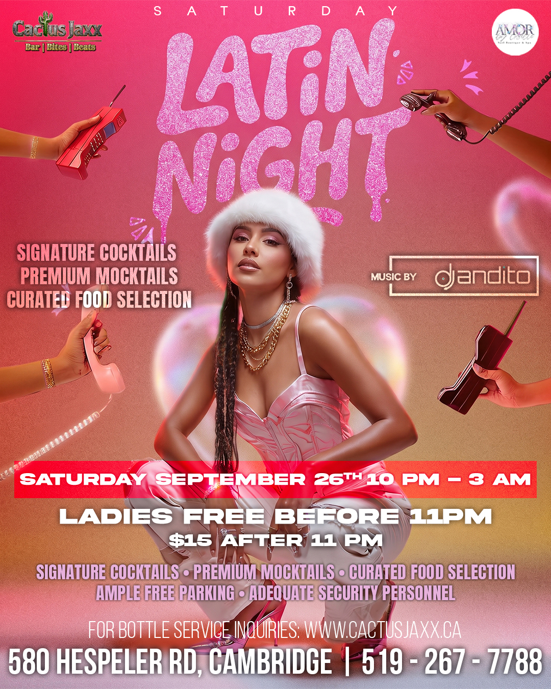 Latin Night — Saturday September 26, 10 PM–3 AM at Cactus Jaxx Cambridge, DJ Andito