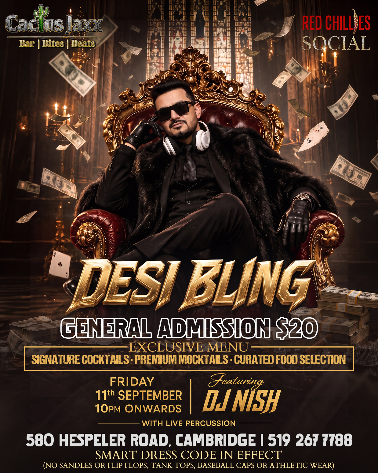 Desi Bling — past event at Cactus Jaxx Cambridge, September 11