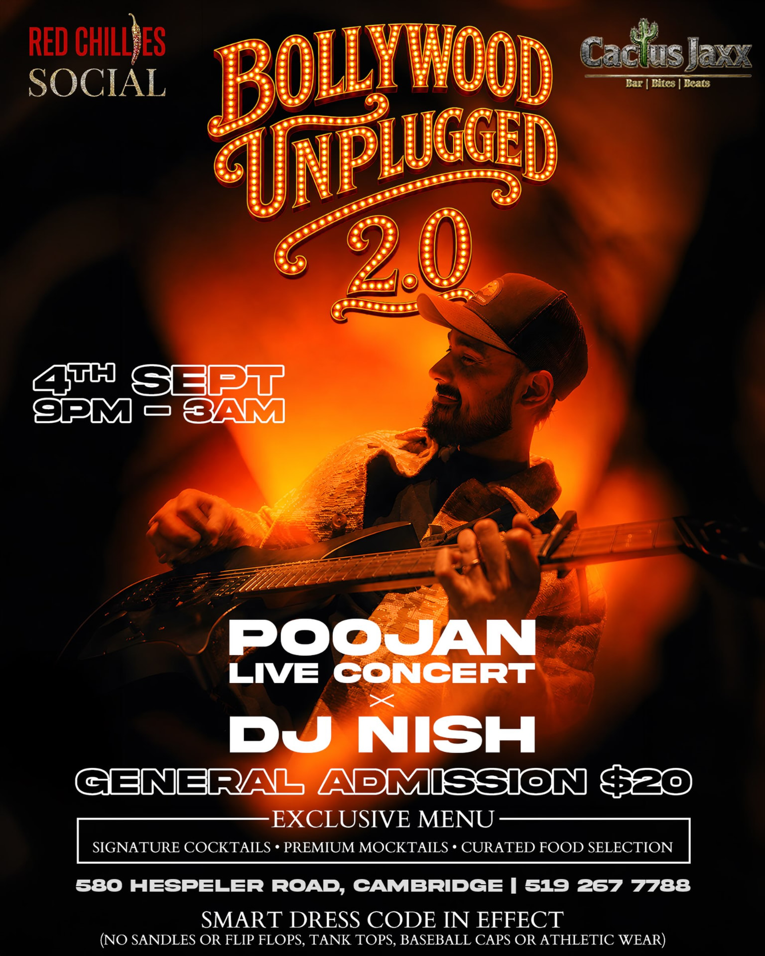 Bollywood Unplugged 2.0 — past event at Cactus Jaxx Cambridge, September 4